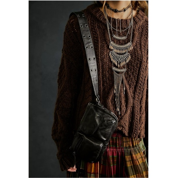 Free People Bohemian Layered Necklace Gold NWT Festival Western Witchy 70s - Picture 5 of 17